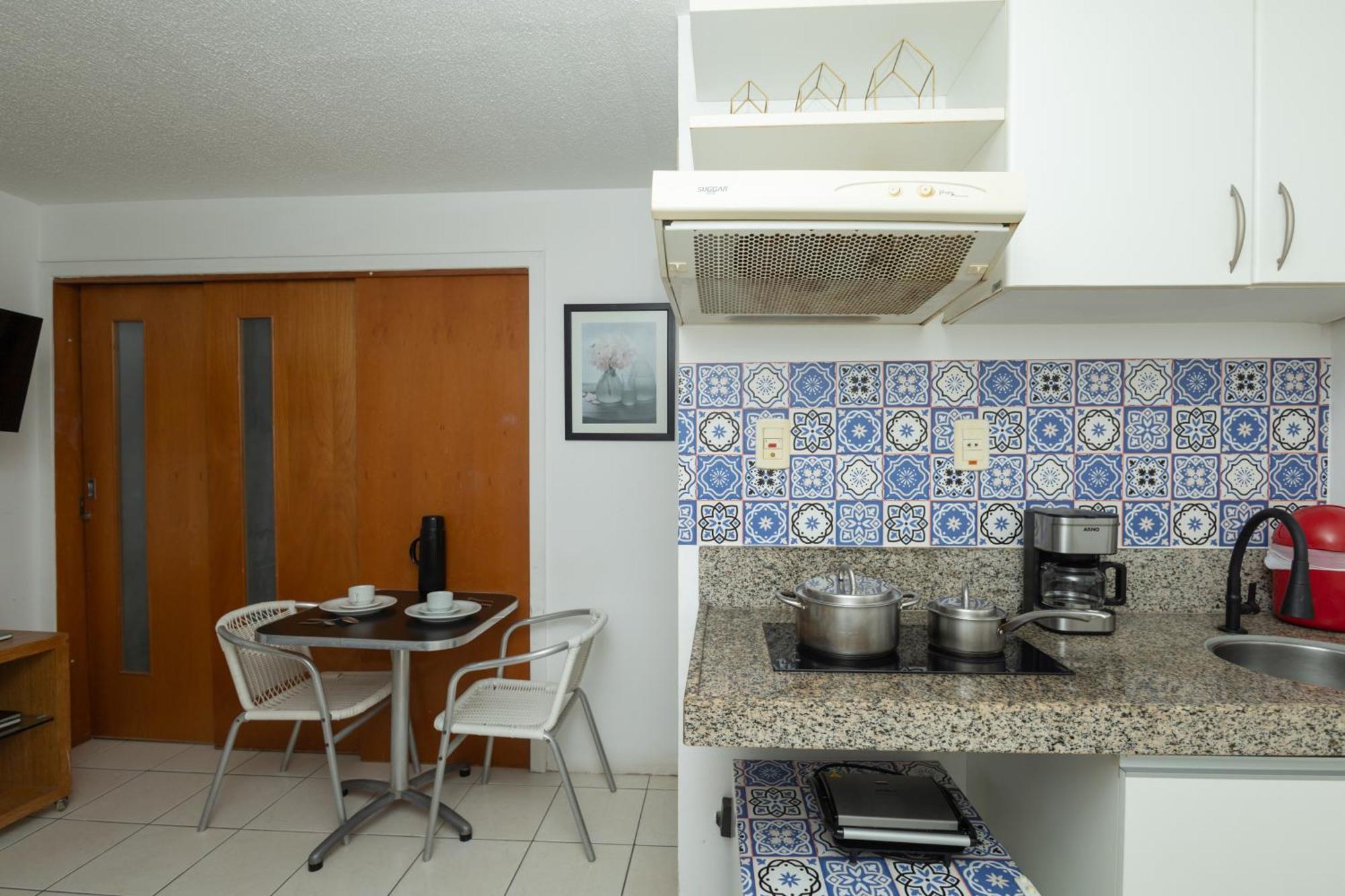 Vista Mar E Lagoa - Cozinha E Frigobar - Apartamento Flat Proximo A Praia São Luís Dış mekan fotoğraf